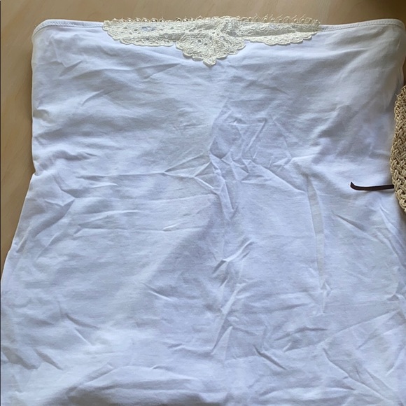 NWT BANANA REPUBLIC CAMI TUBE TOP WHITE W LACE. - Picture 2 of 8